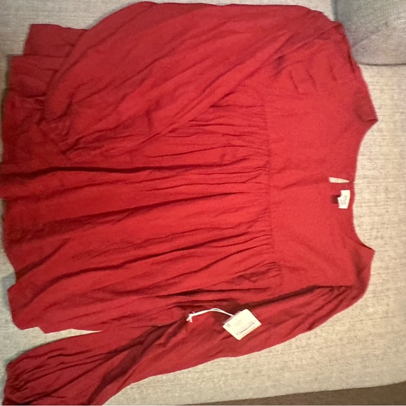 a.n.a Tops - Red long sleeve blouse